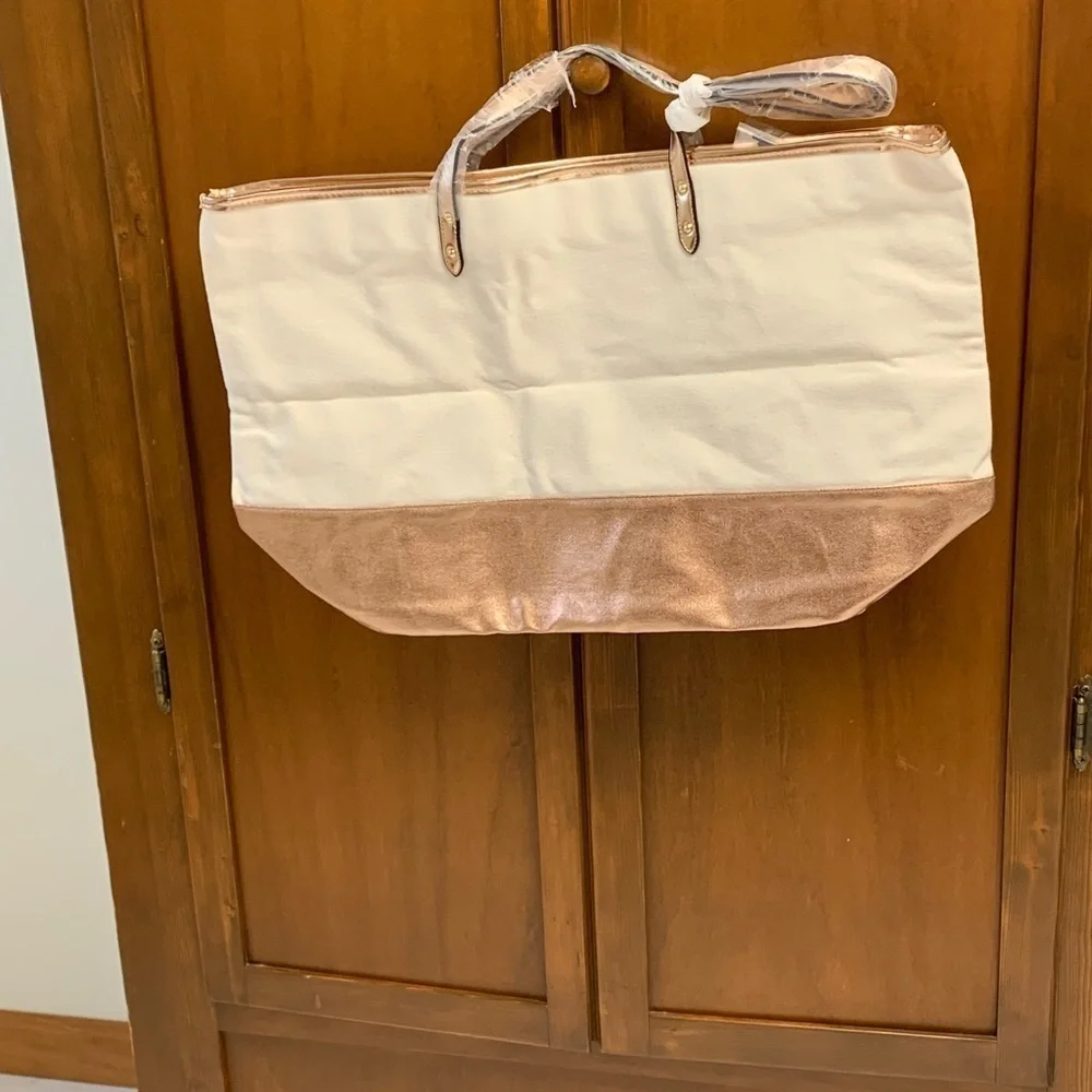 Victoria’s Secret extra large canvas tote bag NEW #springbreak